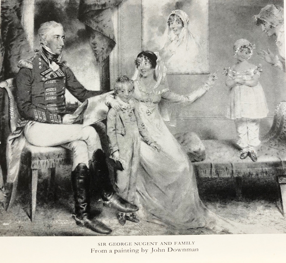 Sir George and Lady Nugent with their children